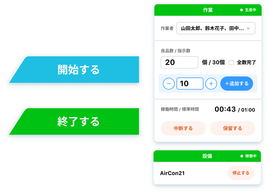 正確な作業工数を計測